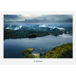 6 kunstpostkort fra Silkeborgs s�- og skovlandskaber