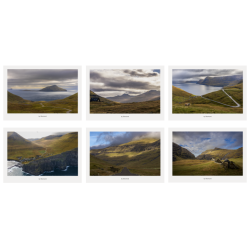 6 kunstpostkort Skabt p� F�r�erne � Landskab &amp; Linjer