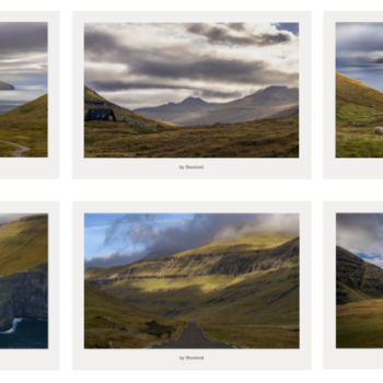 6 kunstpostkort Skabt p� F�r�erne � Landskab & Linjer