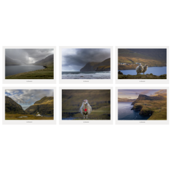 6 kunstpostkort fra F�r�ernes - Stille landskaber