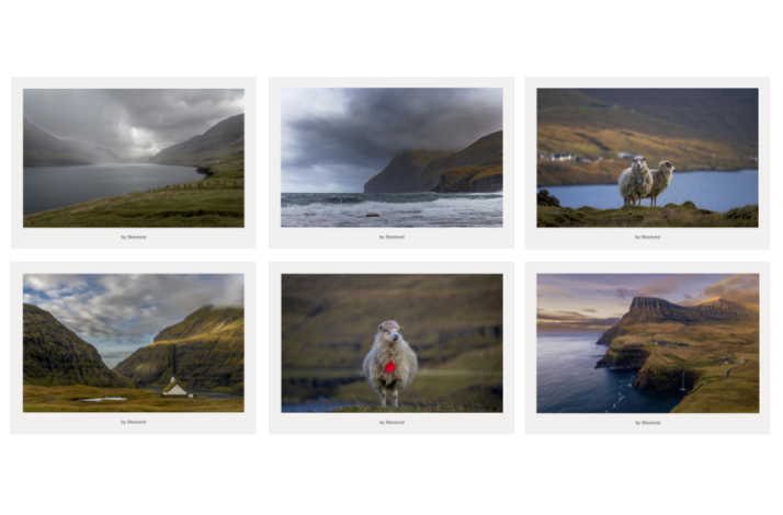 6 kunstpostkort fra F�r�ernes - Stille landskaber