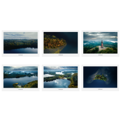 6 kunstpostkort fra Silkeborgs s�- og skovlandskaber