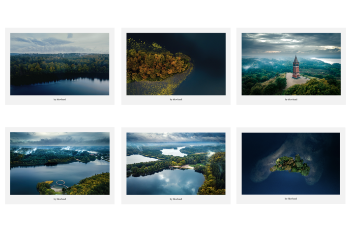 6 kunstpostkort fra Silkeborgs s�- og skovlandskaber