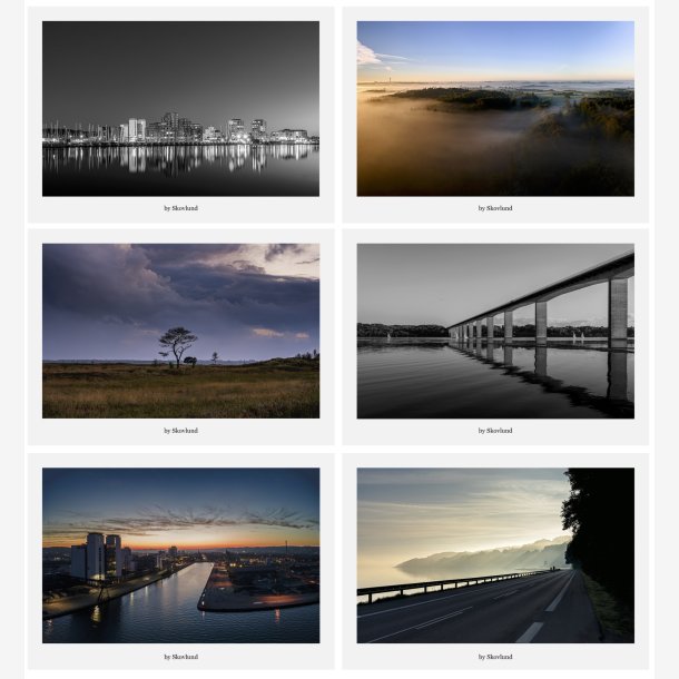 6 kunstkort fra Vejle - landskaber og byrum